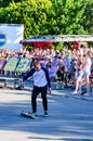 Skater doing tricks in skat Royalty Free Stock Photo