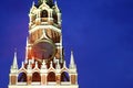 Kremlin chiming clock of Spasskaya Tower Royalty Free Stock Photo