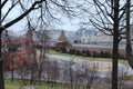 Top view. The courtyard of the Kremlin. Moscow. Russia.