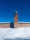 Kremlin, Detinets, Veliky Novgorod, winter, snow, view, middle ages, tower, weather, sky, artifacts, monuments, architecture