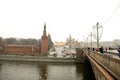 The Kremlin is a fortified complex in the centre of Moscow. Royalty Free Stock Photo