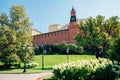 Kremlin fortress and Alexander Garden in Moscow, Russia