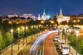 Kremlin by Moscow river at evening time. Royalty Free Stock Photo