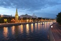 Kremlin in Moscow, Russia at night Royalty Free Stock Photo