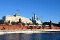 The Kremlin and the Moskova in Moscow Royalty Free Stock Photo