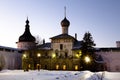 The Kremlin of Rostov the Great at evening, tower, the Church of Hodigitria Royalty Free Stock Photo