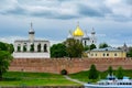 The Kremlin with Sophia Orthodox Cathedral and belfry. Veliky No Royalty Free Stock Photo