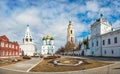 Kremlin square with belfries and temples Royalty Free Stock Photo