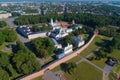 The Kremlin of Veliky Novgorod, sunny July afternoon aerial photography. Russia Royalty Free Stock Photo