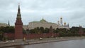 Kremlin walls and Grand Kremlin Palace in Moscow Royalty Free Stock Photo