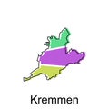 Kremmen City Map illustration. Simplified map of Germany Country vector design template Royalty Free Stock Photo