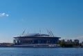 Krestovsky Stadium with blue sky