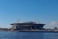 Krestovsky Stadium with blue sky