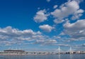 Krestovsky Stadium and new highway cable-stayed bridge