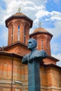 Kretzulescu Church with Corneliu Coposu statue Bucharest Romania
