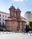 Kretzulescu Church - Red-brick Orthodox church with bell towers dating to the 1720s, plus later icons & interior frescos in Capita Royalty Free Stock Photo