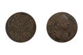1 Kreutzer 1761 Franz I. Austrian Empire coin. Obverse Reverse