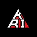 KRI triangle letter logo design with triangle shape. KRI triangle logo design monogram. KRI triangle vector logo template with red Royalty Free Stock Photo