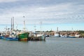 Krik, North Jutland, Denmark - 08 September 2020: Fishing boats in Agger harbor Royalty Free Stock Photo
