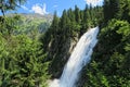 Krimml waterfalls in high tauern mountain range national park austria. Royalty Free Stock Photo