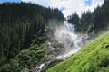 Krimml waterfalls in high tauern mountain range national park a Royalty Free Stock Photo