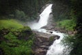 Two stages of the Krimmler Wasserfalle  in Krimml. Austria Royalty Free Stock Photo