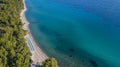 Kriopigi beach. Kassandra of Halkidiki peninsula, Greece Royalty Free Stock Photo