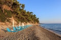 Kriopigi beach. Kassandra of Halkidiki peninsula, Greece Royalty Free Stock Photo
