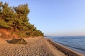 Kriopigi beach. Kassandra of Halkidiki peninsula, Greece Royalty Free Stock Photo