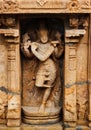 Krishna bas relief in Hindu temple. Sri Ranganathaswamy Temple. Tiruchirappalli, Tamil Nadu, India