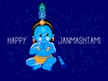 Krishna. Happy Janmashtami. Blue baby. Lord Krishna for your design. Indian celebration