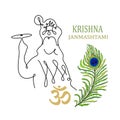 Krishna holds the Sudarshana Chakra