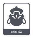 krishna icon in trendy design style. krishna icon isolated on white background. krishna vector icon simple and modern flat symbol