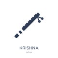 Krishna icon. Trendy flat vector Krishna icon on white background from india collection