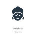 Krishna icon vector. Trendy flat krishna icon from india collection isolated on white background. Vector illustration can be used
