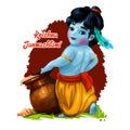 Krishna Janmashtami or Gokulashtami annual Hindu festival celebrates the birth of Krishna, eighth avatar of Vishnu. Hindu luni-