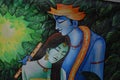 Krishna-Radha Indian Painting Royalty Free Stock Photo