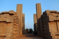 Carved rock structure at Krishna`s Butterball at Mahabalipuram in Tamil Nadu, India