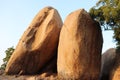 Rocks at Krishna`s Butterball at Mahabalipuram in Tamil Nadu, India