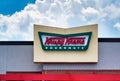 Krispy Kreme Doughnuts rooftop sign. Royalty Free Stock Photo