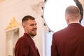 Kristaps Porzingis, during meeting with Edgars Rinkevics, President of Latvia Royalty Free Stock Photo