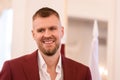 Kristaps Porzingis, during meeting with Edgars Rinkevics, President of Latvia Royalty Free Stock Photo