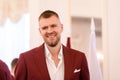 Kristaps Porzingis, during meeting with Edgars Rinkevics, President of Latvia Royalty Free Stock Photo