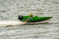 Kristians Saulitis in powerboats racing at European championship Royalty Free Stock Photo