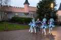 Kristoff and snowflakes dancing