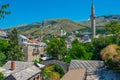 Kriva Cuprija small stone bridge in Mostar, Bosnia and Herzegovi Royalty Free Stock Photo