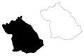 Kriva Palanka Municipality Republic of North Macedonia, Northeastern Region map vector illustration, scribble sketch Kriva