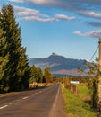 Krivan mountain peak from Cesta slobody road near Pribylina village in Slovakia Royalty Free Stock Photo