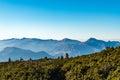 Krivanska Mala Fatra mountain ridge from Velky Choc hill in Chocske vrchy mountains in Slovakia Royalty Free Stock Photo