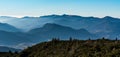 Krivanska Mala Fatra from Velky Choc hill in Chocske vrchy mountains in Slovakia Royalty Free Stock Photo